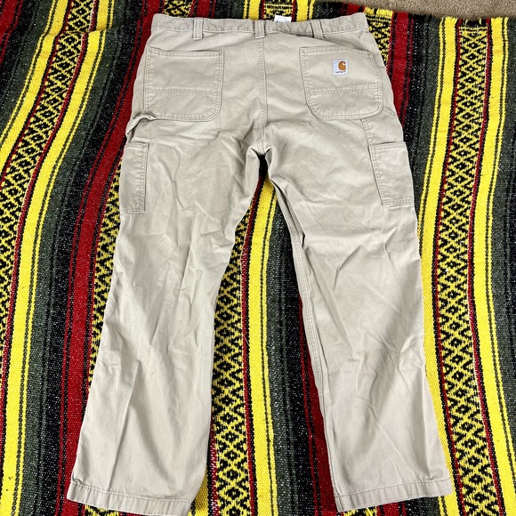 carhartt cream carpenter pants size 40x30 - Picture 2 of 4